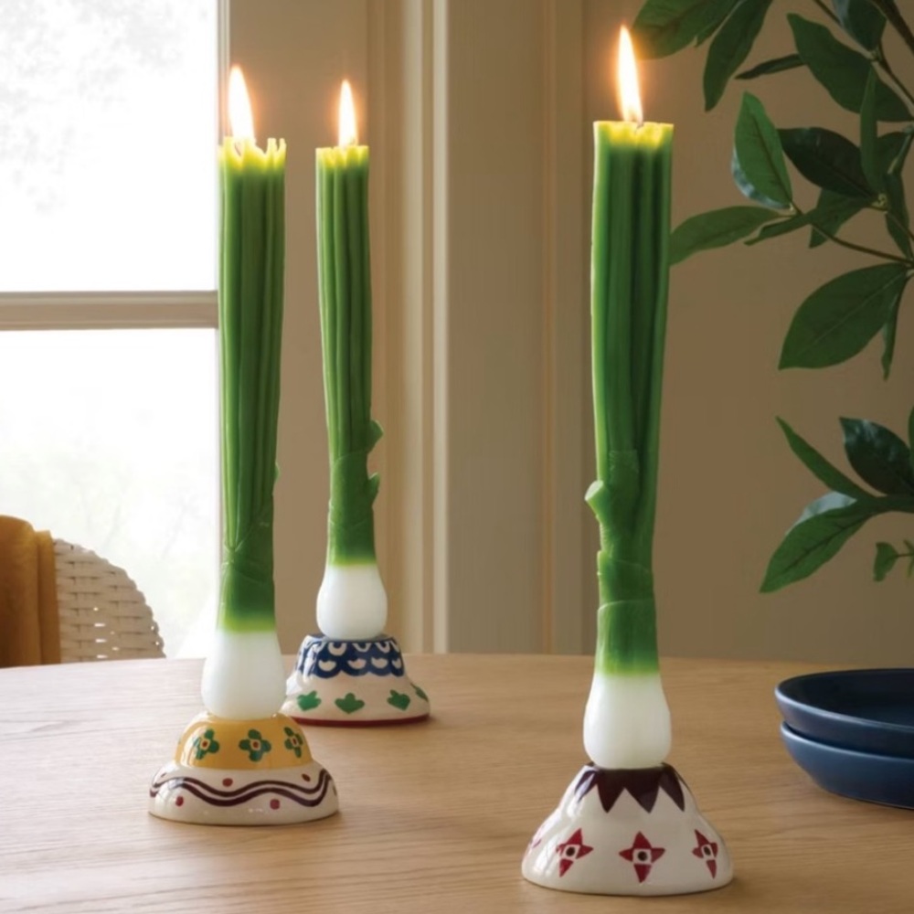 Threshold Green Onion Taper Candles
